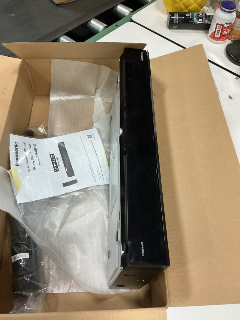 Condition photo showing As Is for Panasonic Streaming Blu Ray DVD Player, 4K Blu Ray Player with Dolby Vision and HDR10+ Ultra HD Premium Video Playback, Hi-Res Audio, Voice Assist - DP-UB820-K (Black)