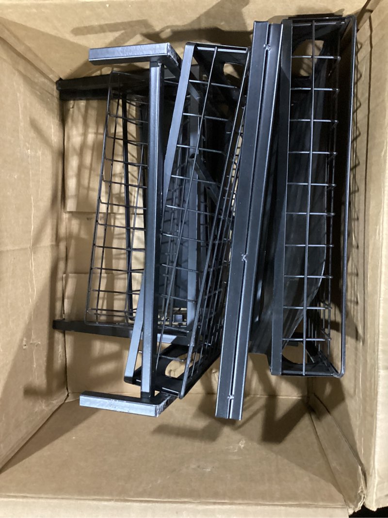 Condition photo showing Good Condition for (possibly incomplete)(similar too) garden 4 you 3 tier large metal plant stand, garden display shelf flower pot holder storage organizer rack for indoor home outdoor patio balcony yard( black,rectangle) black stylea-27.5\"l x 23.6\"w x 23.6\"h