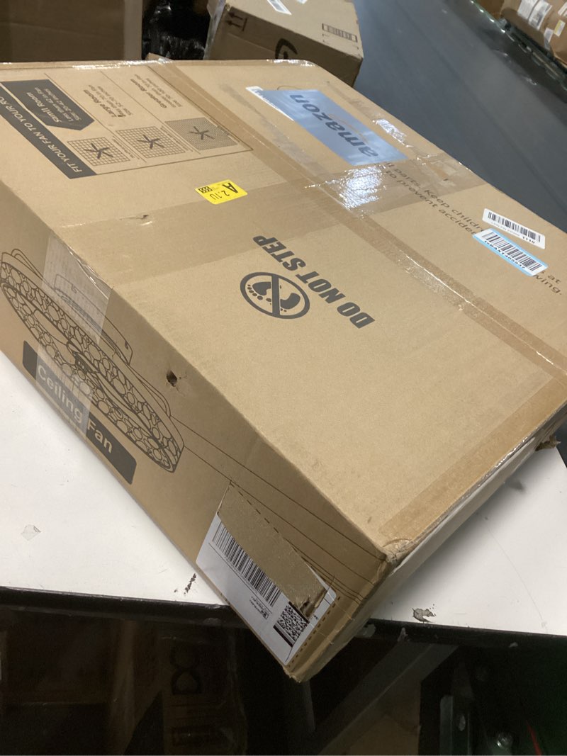 Condition photo showing New/Like New for LEDIARY 22" Modern Ceiling Fans with Lights and Remote, Dimmable Low Profile Ceiling Fan, Flush Mount Ceiling Fan, Stepless Color Temperature Change and 6 Speeds - White 22 INCH White 1