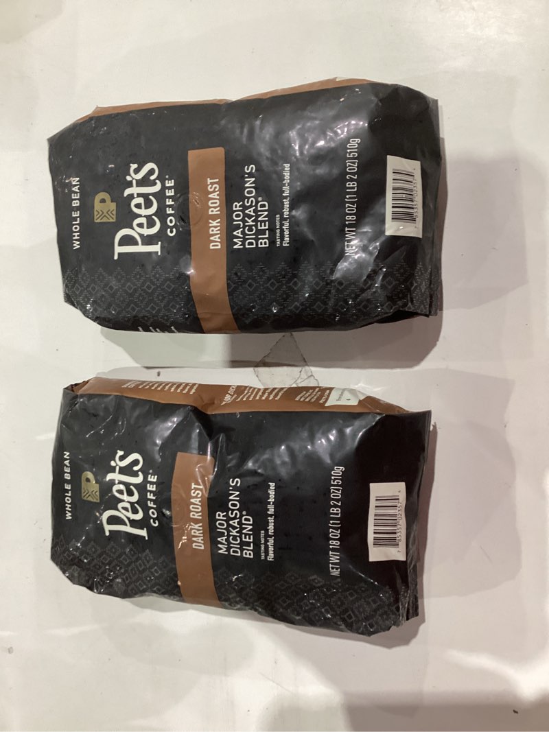 Condition photo showing New/Like New for Peet's Coffee, Dark Roast Whole Bean Coffee - Major Dickason's Blend 18 Ounce Bag Major Dickason's Blend 18 Ounce (Pack of 1)
