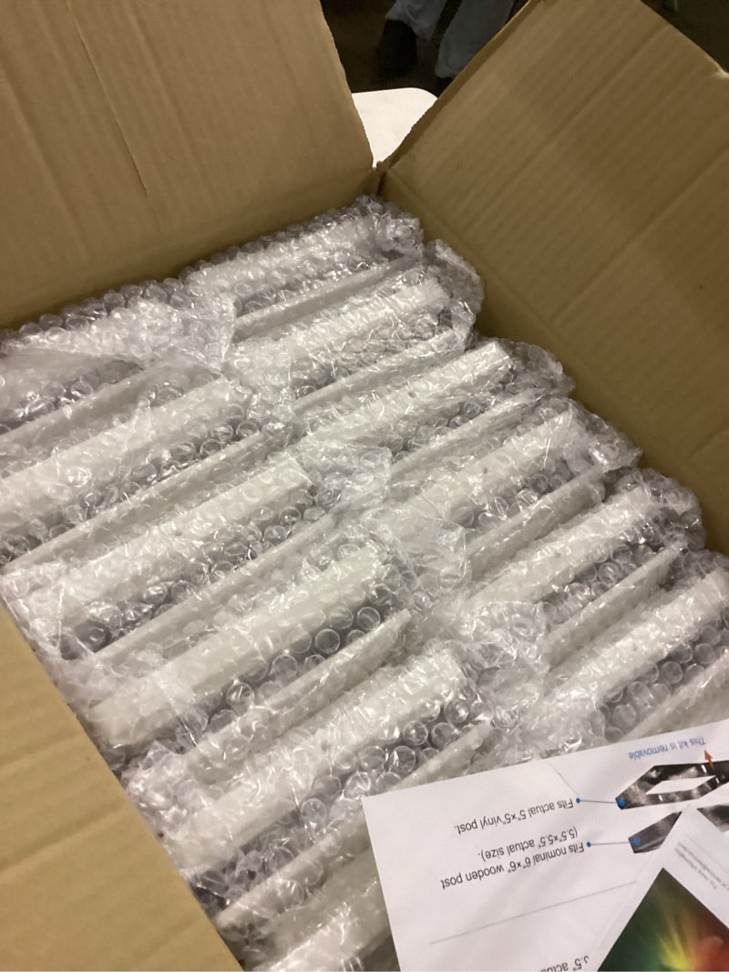 Condition photo showing New/Like New for APONUO Solar Post Cap Lights Color Changing 16 Pack - RGB 8 Solid & Gradient Colors, IP65 Waterproof, for 4x4 5x5 6x6 Wood Vinyl Fences, Deck, Patio, Yard (White)