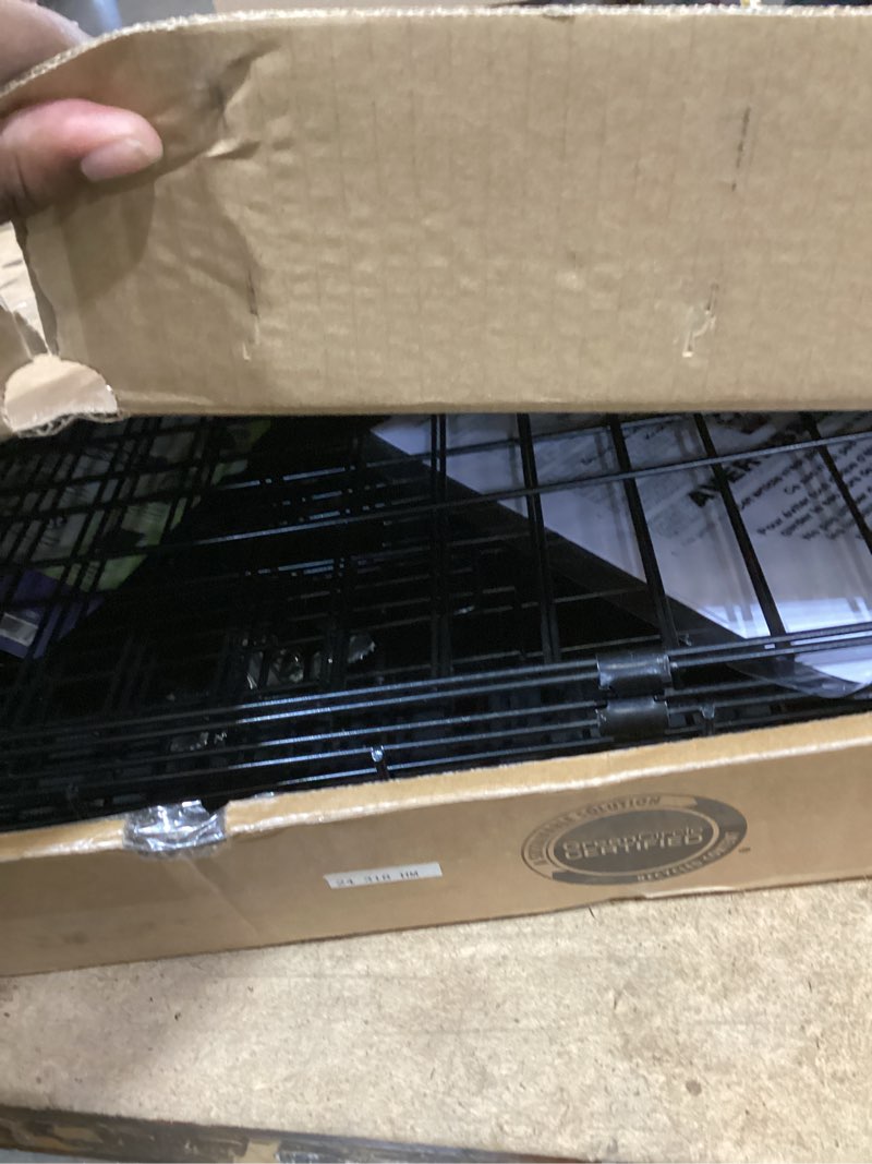 Condition photo showing Good Condition for midwest homes for pets 30-inch icrate for medium breeds, 21-40 lbs, single door folding dog crate with divider panel, leak-proof tray & secure latch, portable, durable & easy to assemble 30.7"l x 19.3"w x 21.5"h single door