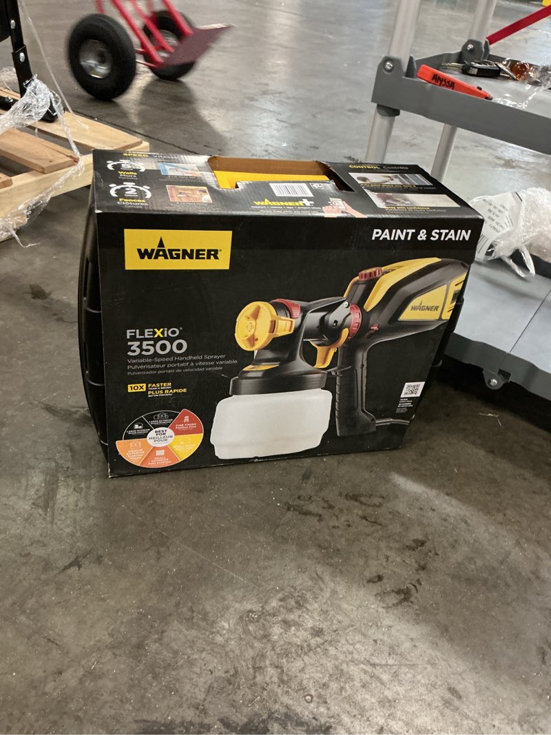 Condition photo showing As Is for wagner flexio 3500 electric handheld hvlp paint sprayer