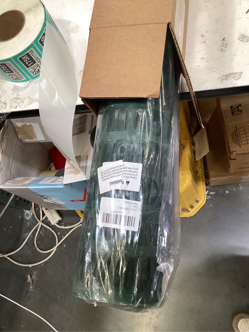 Condition photo showing Good Condition for potatolife plastic mesh fence safety fence, 4'x100' roll with 100 zip ties, resuable temporary netting for garden fencing, construction, snow fencing, animal barrier, poultry, deer, patio, green 8.73 lb/roll green