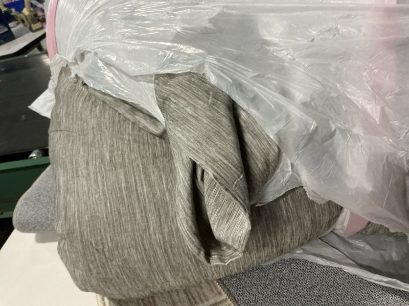 Condition photo showing As Is for CozyLux King Size Comforter Set - 3 Pieces Grey Soft Luxury Cationic Dyeing Bedding Comforter for All Season, Gray Breathable Lightweight Fluffy Bed Sets with 1 Comforter and 2 Pillow Shams Grey King