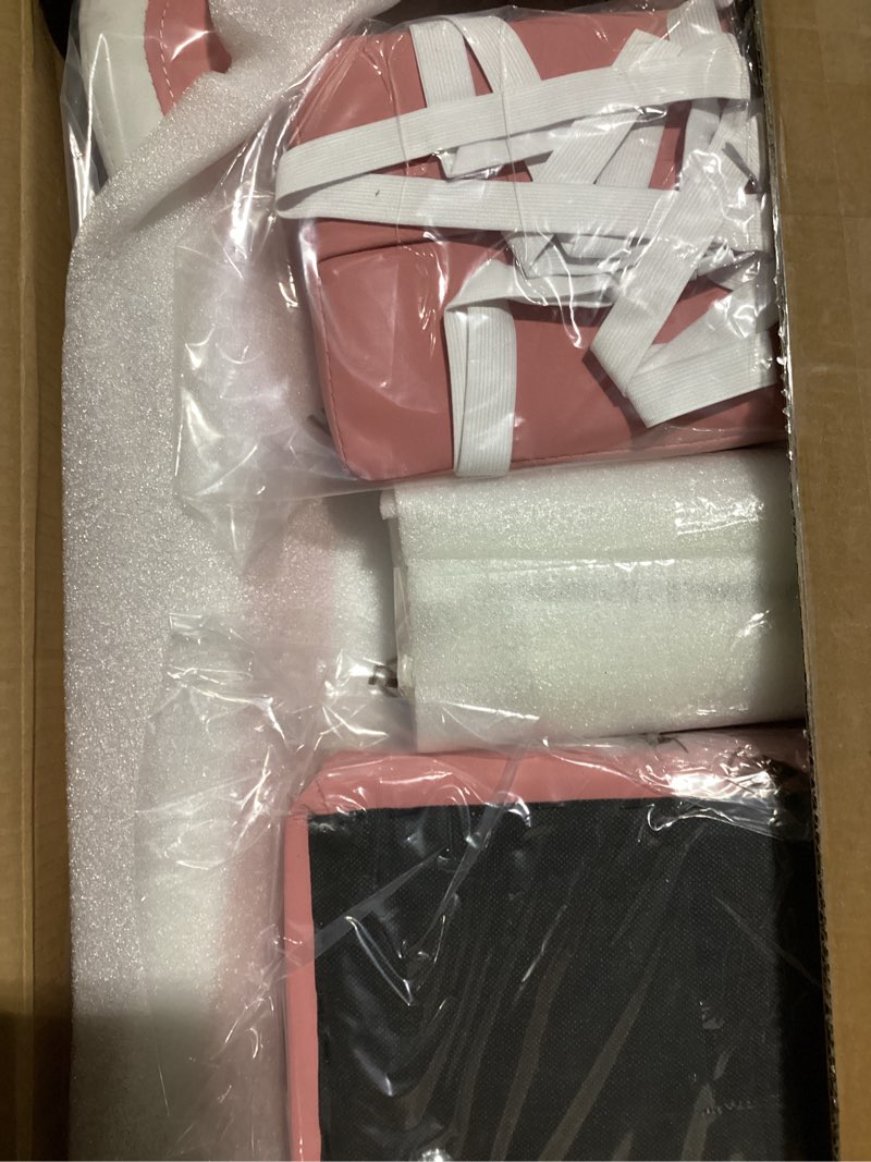 Condition photo showing Good Condition for dowinx gaming chair breathable fabric game chair with gel pad and storage bag, comfortable gamer chair with pocket spring cushion, ergonomic computer chair with footrest, pink