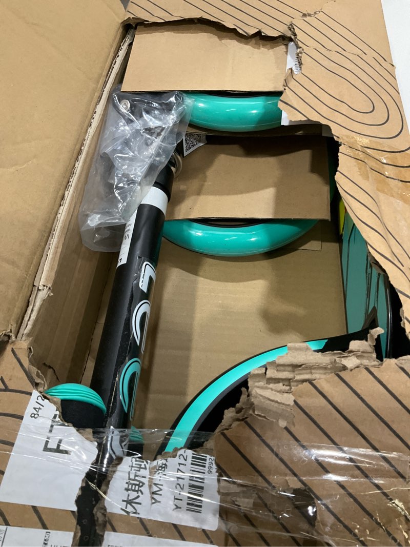 Condition photo showing New/Like New for Scooter for Kids 6–12 & Adults, Max Load 240 LBS, Adjustable Height,Lightweight 2-Wheel, Foldable Kids Scooter with Big Wheels Blue&Black