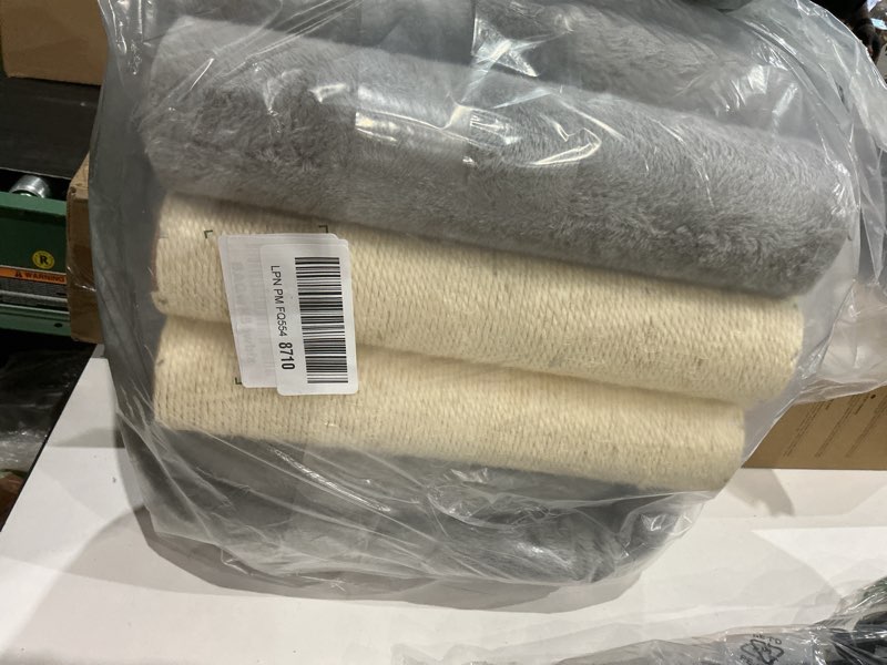 Condition photo showing Good Condition for PEQULTI Cat Tree Tower for Indoor Cats with Private Cozy Cat Condo, Natural Sisal Scratching Posts and Plush Pom-pom for Small Cats 27 inch Sleeping Tree Grey