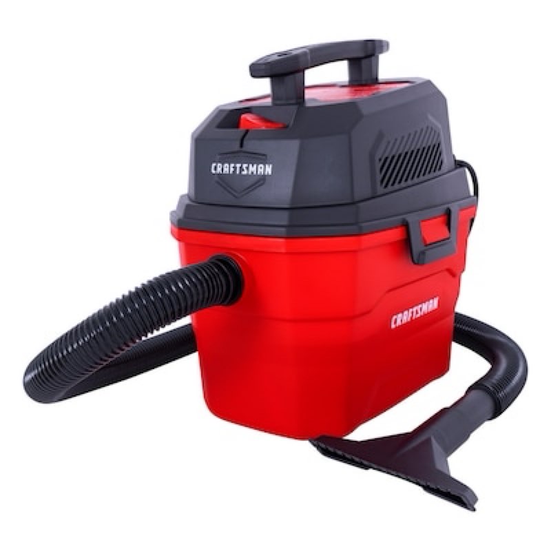 craftsman 3-gallon 3 hp corded wet/dry shop vacuum with accessories included
