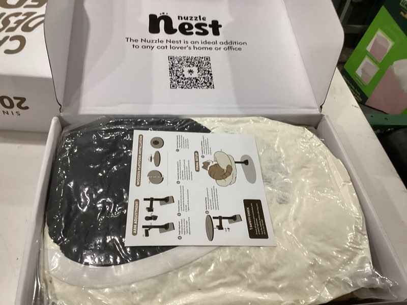 Condition photo showing New/Like New for Cat Desk Bed with 360° Rotation & Height Adjustment, 60LB Capacity – Ultra-Plush Desk Mounted Perch Attachment, Table Cat Bed for Computer Desk, Washable Fluffy Hammock Long Hair