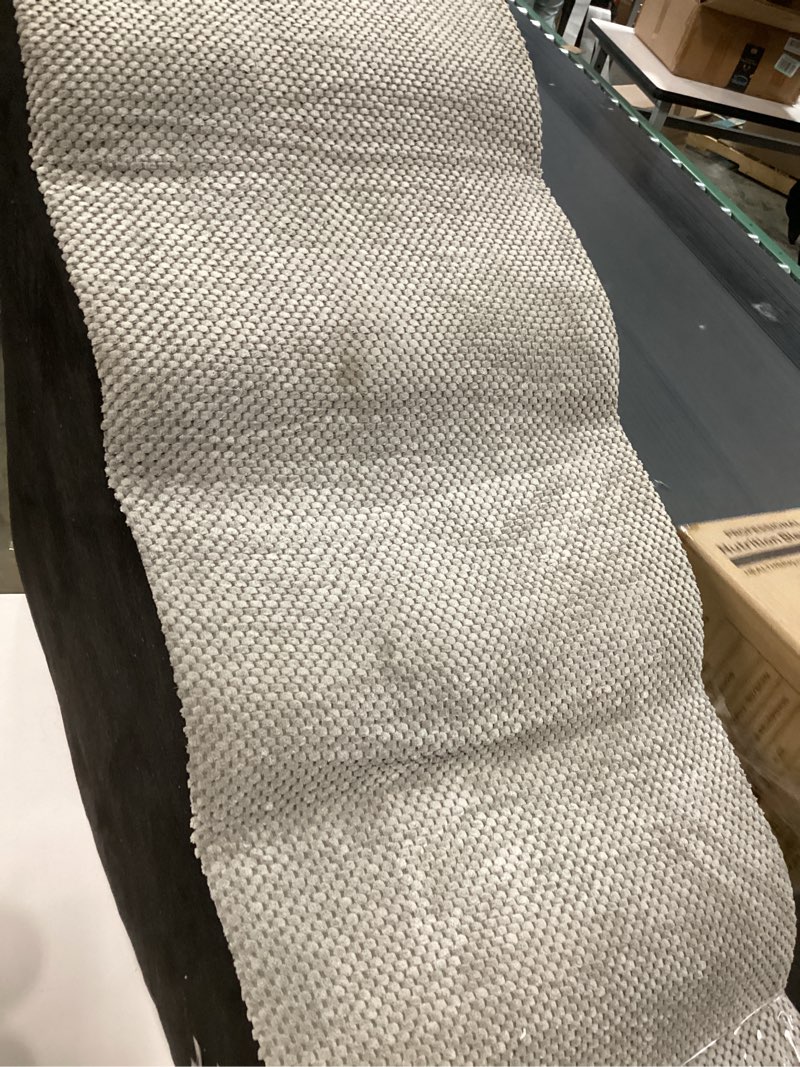 Condition photo showing As Is for Dog Stairs&Steps for High Beds Up to 28'', 5-Step Dog Ramp for Small Medium Dogs with Washable Cover, Non-Slip Steps for Cats to Get on Tall Bed, Durable Foam Ladders, 24.4" Tall, Grey+Black