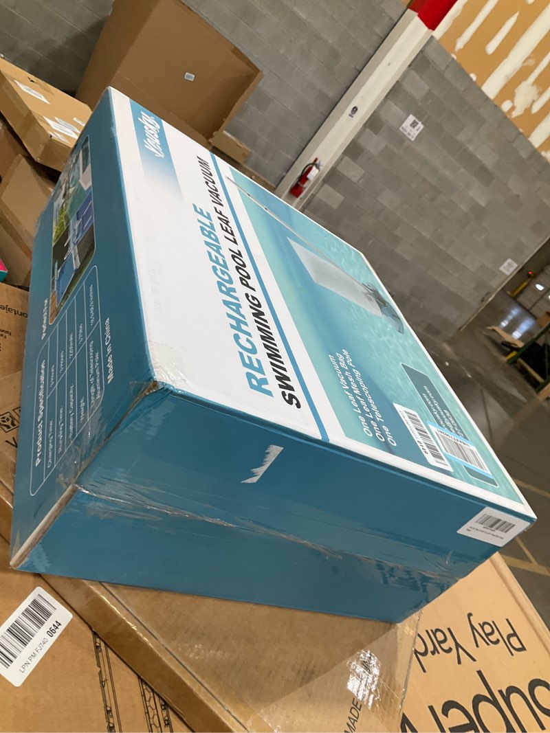 Condition photo showing Good Condition for Rechargeable Pool Leaf Vacuum with Telescopic Pole, 83GPM Powerful Suction– Cordless Pool Skimmer for Inground & Above Ground Pools with 6.6Gal Leaf Catcher Bag for Heavy Debris Areas