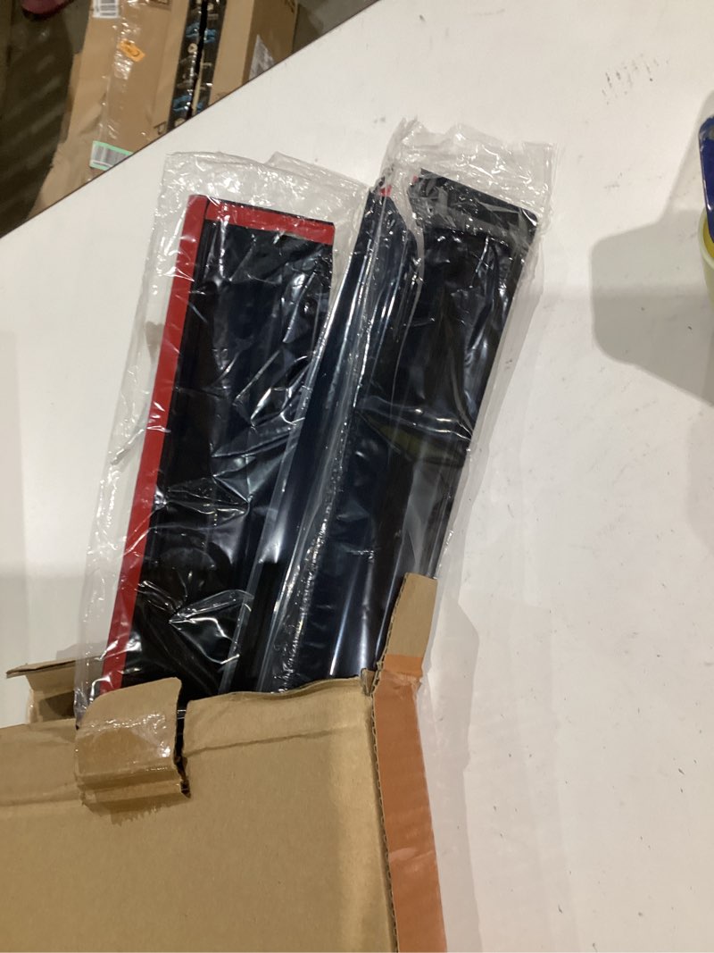 Condition photo showing New/Like New for Window Visor Wind Window Tape-On Deflectors for 2011-2021 Jeep Grand Cherokee Rain Guards 4 Pcs 94252 2011-2021 Jeep Grand Cherokee black