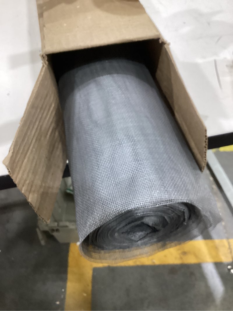 Condition photo showing Good Condition for pololo fiberglass screen roll high visibility and durable screen easy to diy repair or rescreen window and door screen 48” x 100’ gray