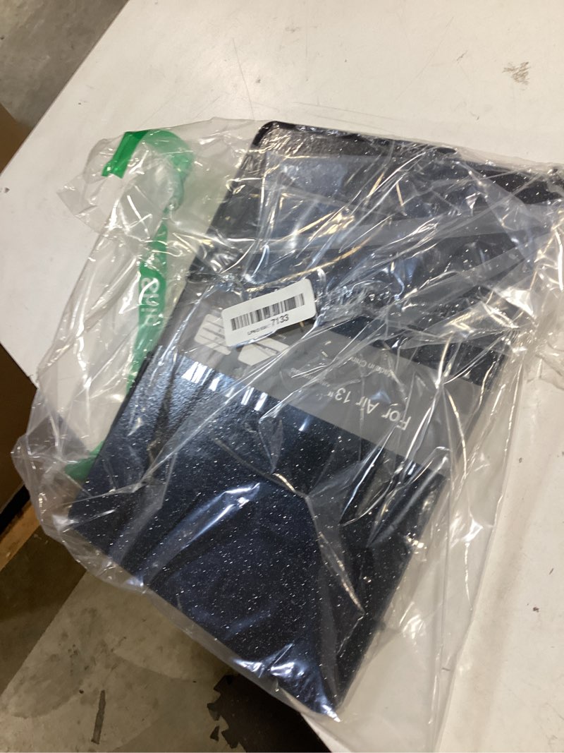 Condition photo showing Good Condition for funut for air 13 inch case m5 m4 m3 m2 2026 2025-2022 a3449 a3240 a3113 a2681, macbook air 13 inch cover shiny sparkle bling pu leather hard shell case & keyboard cover,glitter black 2022-2026 macbook air 13.6 inch m5 m4 m3 m2 glitter black