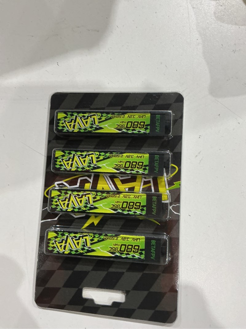 Condition photo showing Good Condition for betafpv 4pcs lava ii 1s 680mah battery 3.8v 95c lihv battery with bt2.0 connector compatible with 1s tiny whoop drone quadcopter like air75, meteor75 pro 1s brushless drones