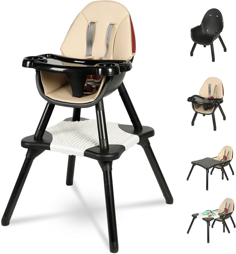 gofirst 6 in 1 baby high chair,convertible high chairs for babies and toddlers/booster seat/table an