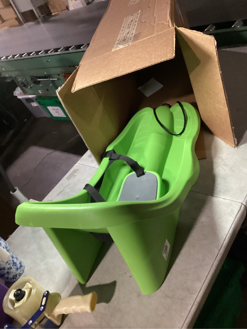 Condition photo showing New/Like New for Gizmo Riders Baby Rider, Toddler Sled - 3-Point Harness, Anti-Slip Seat, Retractable Tow Strap, Durable Plastic, Ideal for 6 Months to 3 Years, Supports Up to 55 lbs, Winter Fun for Little Ones