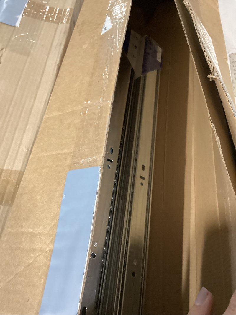 Condition photo showing Good Condition for 4 pairs soft close drawer slides 22 inch full extension dresser rails heavy duty ball bearing kitchen cabinet drawer glides side mount tool box trash can runners 100 lb capacity 22 inch 4