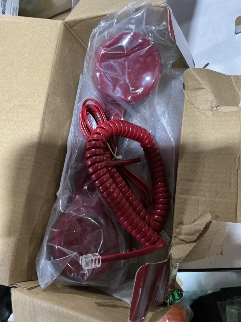 Condition photo showing Good Condition for retro wall phones for landline with loud mechanical ringing vintage wall mount phone with volume adjustable old fashioned corded telephone for kitchen home school hotel office, red upgrade-red