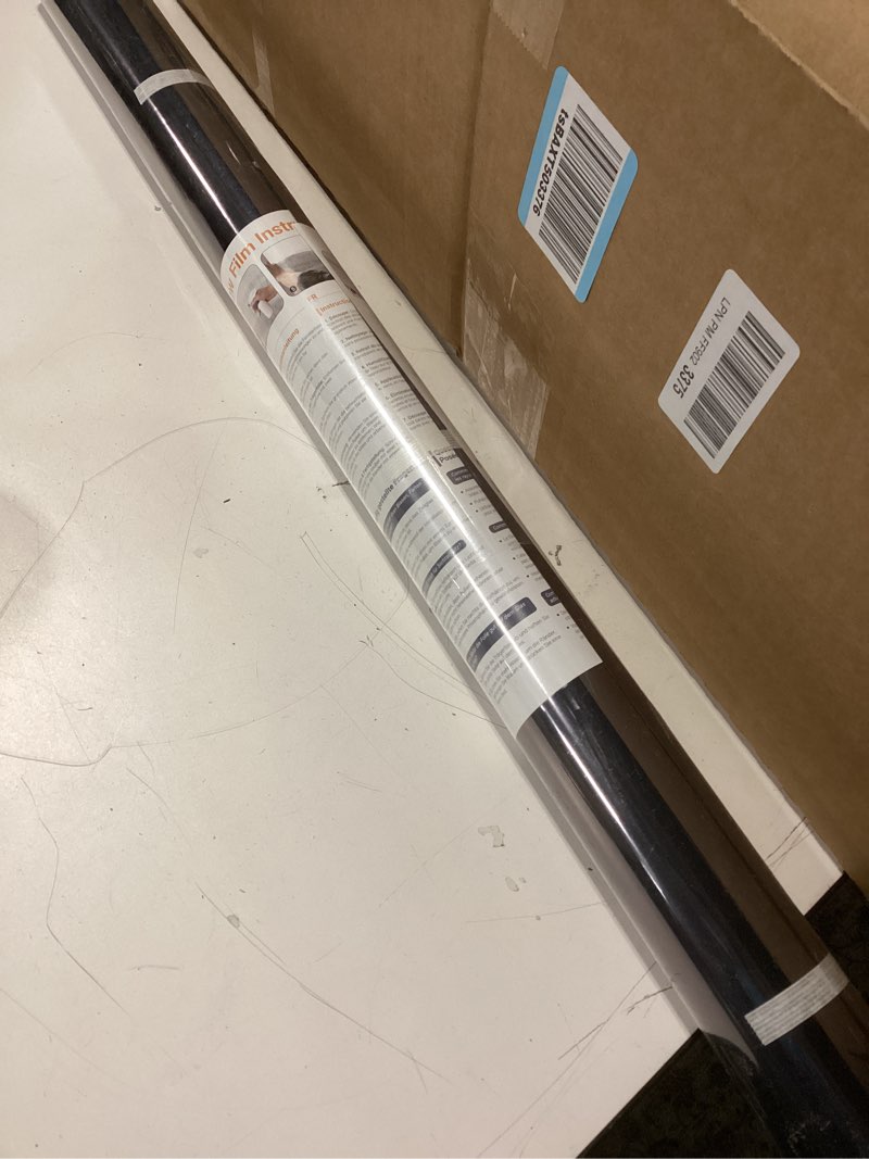 Condition photo showing New/Like New for Similar rabbitgoo Total Blackout Window Privacy Film, Sun Light Blocking Window Cling for UV Reduction, Removable Room Darken Window Cover, Heat Control Frosted Glass Sticker for Home, Black, 35.4\" x 32.8\"
