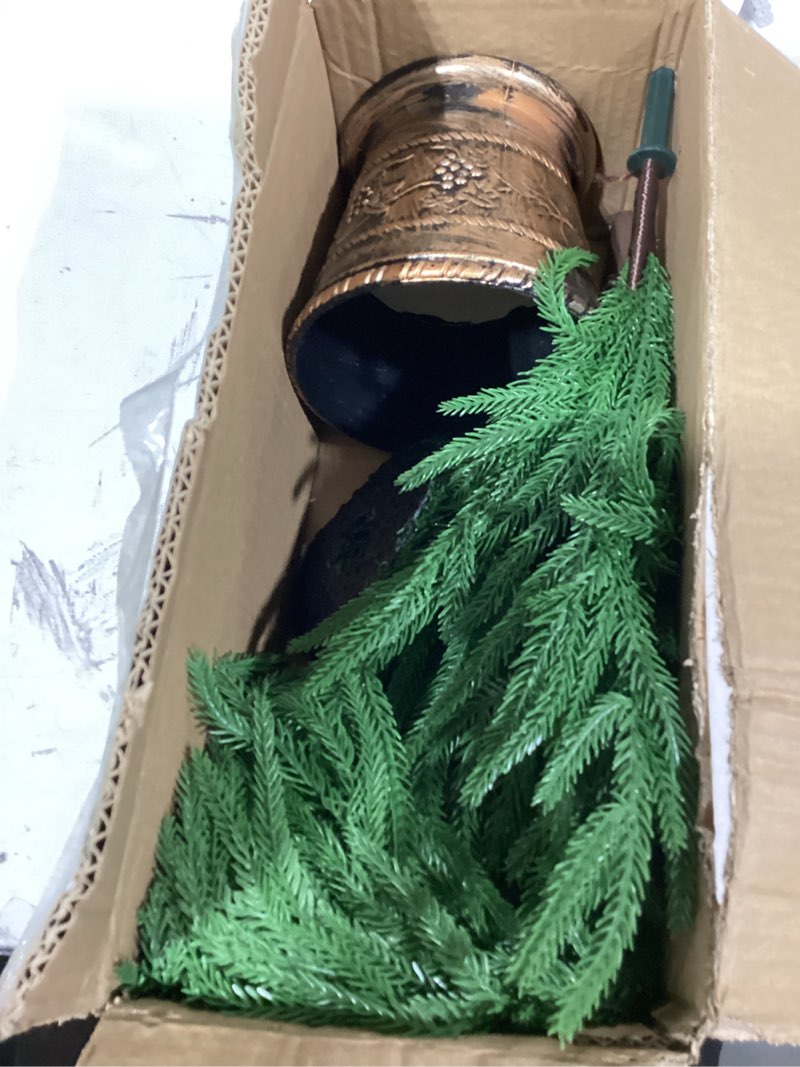 Condition photo showing Good Condition for XmasExp 3ft Norfolk Pine Tree Artificial Faux Potted Real Touch Christmas Tree for Front Porch Indoor Outdoor Decor (Green)