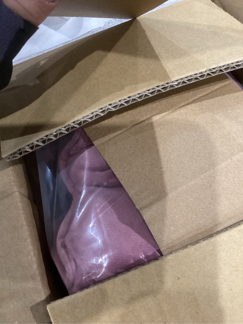 Condition photo showing New/Like New for ClevaHome Cat Dog Bed for Small Pets up to 15lbs - Round Cat Beds for Indoor Cats, Machine Washable Comfortable Pet Bed for Puppy and Kitten with Non-Slip Bottom (Plum Pink) Plum Pink 20"L x 19"W x 6"Th