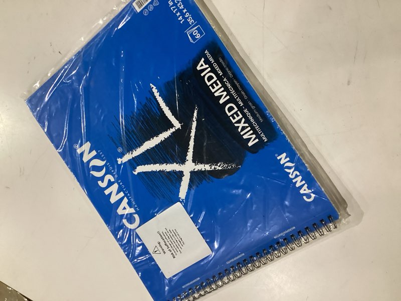 Condition photo showing Good Condition for canson xl series mix paper pad, heavyweight, fine texture, heavy sizing for wet and dry media, side wire bound, 98 pound, 14 x 17 in, 60 sheets, 14\"x17\", 0