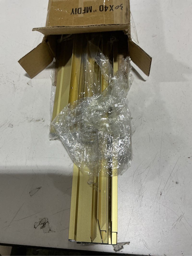 Condition photo showing Good Condition for gold floating frame for 30x40 canvas paintings, diy metal canvas frame with 1.5" deep vintage wall art/portrait/landscape living room bedroom entryway gallery wall decor (gold) 30x40" gold