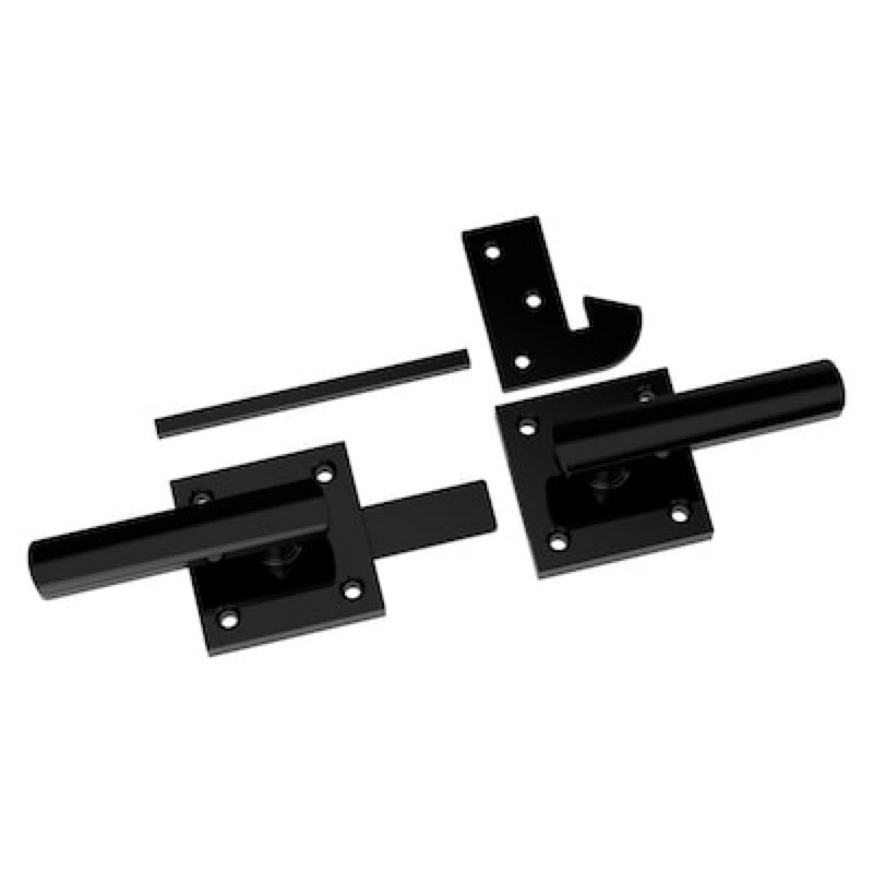 national hardware 11-1/2-in black gate latch