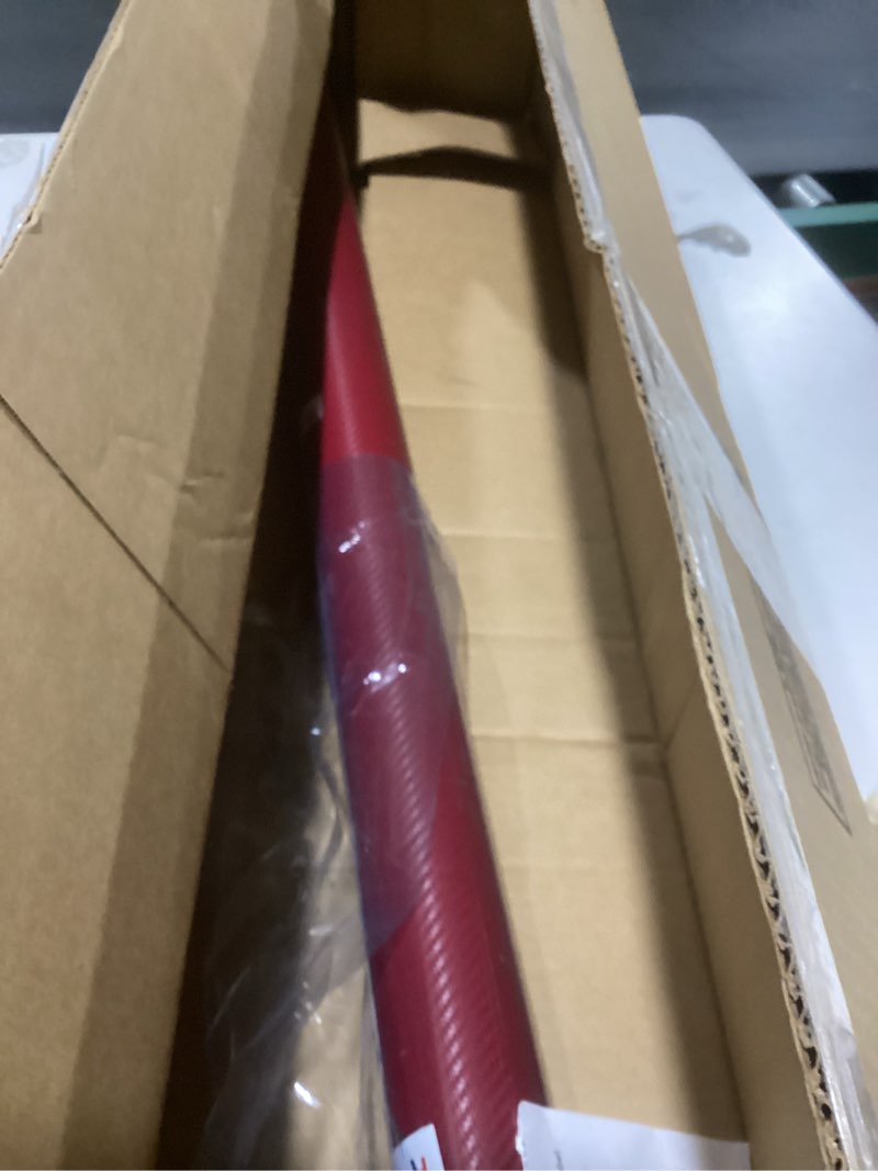 Condition photo showing As Is for rockrose 3d matte burgundy red carbon fiber vinyl wrap – self-adhesive, anti-wrinkle & air release | diy automotive film for cars, bikes, and more (5ft x 20ft) burgundy red 5ft x 20ft