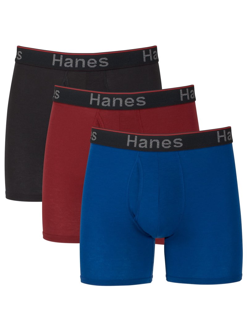Hanes Men's Comfort Flex Fit Total Support Pouch Boxer Briefs, 3 Pack