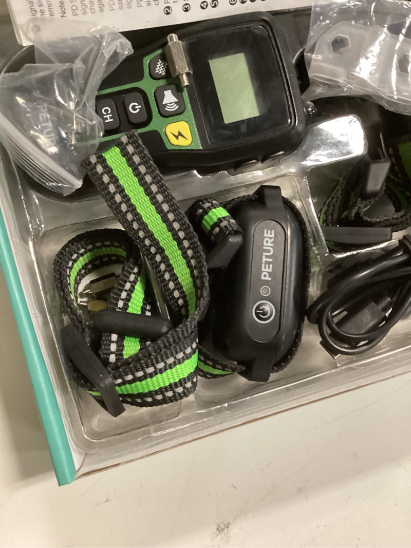Condition photo showing Good Condition for bark collar with remote, 3300ft 2-in-1 bark and training collar combo with beep vibration static & auto mode, ipx7 waterproof automatic bark collar for 7-120lbs small medium large dog (2 pack) green 2pc