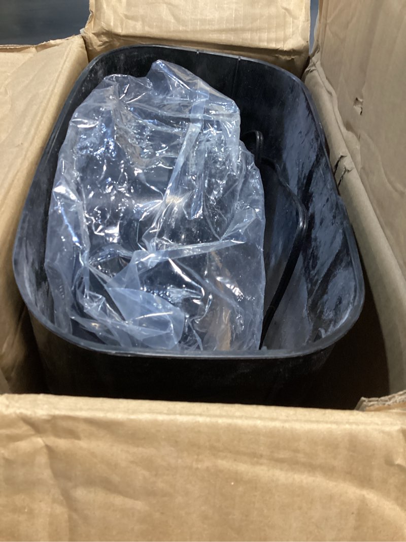 Condition photo showing As Is for amazon basics cross cut paper and credit card shredder, 12 sheet (new model), black 12 sheet black