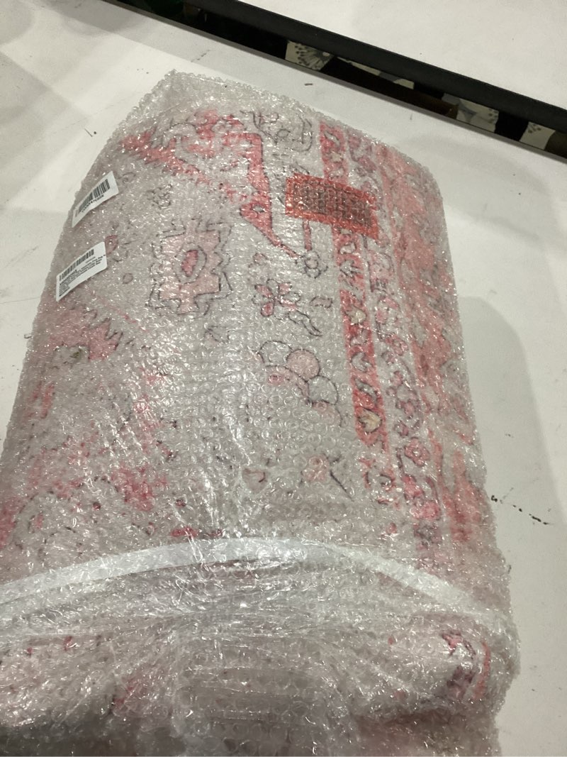 Condition photo showing New/Like New for 6x9 area rugs washable,pink rug for living room bedroom kitchen,large boho vintage bohemian distressed carpet non slip,blush 6'x9' pink