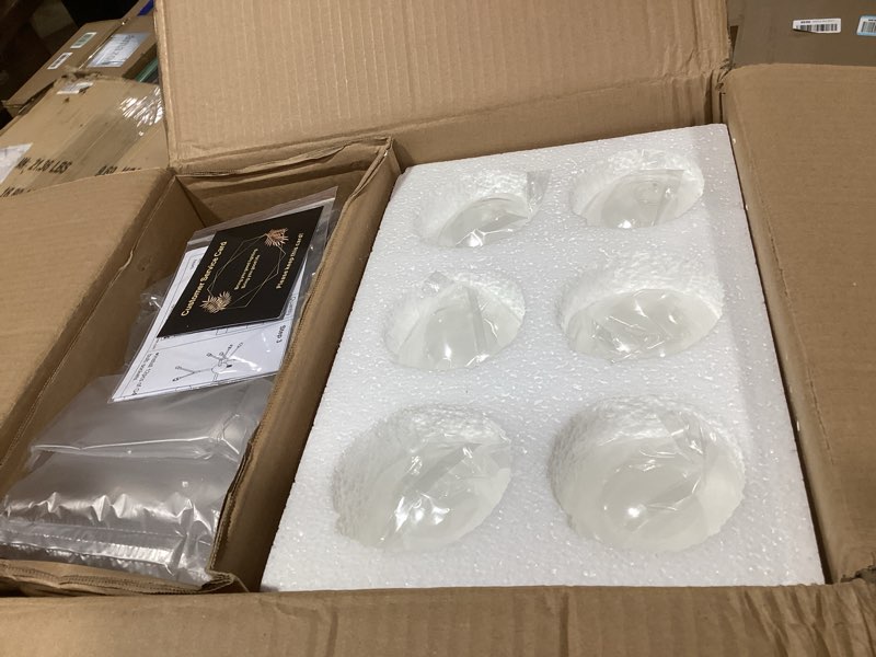 Condition photo showing Good Condition for DD00134B Plug in Sputnik Chandelier 12-Light Pendant Light with 16 ft Cord Bulbs Included,Black (Gold)