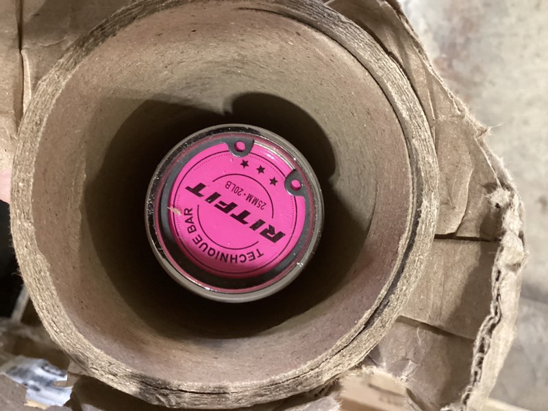 Condition photo showing As Is for RITFIT Olympic Barbell 4ft/6ft - 2 Inch Weight Bar for Strength Training, Weightlifting, Squat, Deadlift, Bench Press, Curl, Overhead Press - 350lbs/500lbs Capacity Black 4FT with Collar