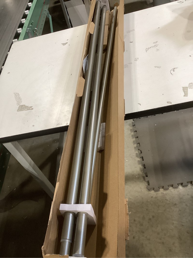 Condition photo showing Good Condition for KAMANINA 1 Inch Double Curtain Rod for Windows 72 to 144 Inches (6-12 Feet), Antique Silver Heavy Duty Drapery Rod, Adjustable Double Rods with End Caps Silver 72-144"