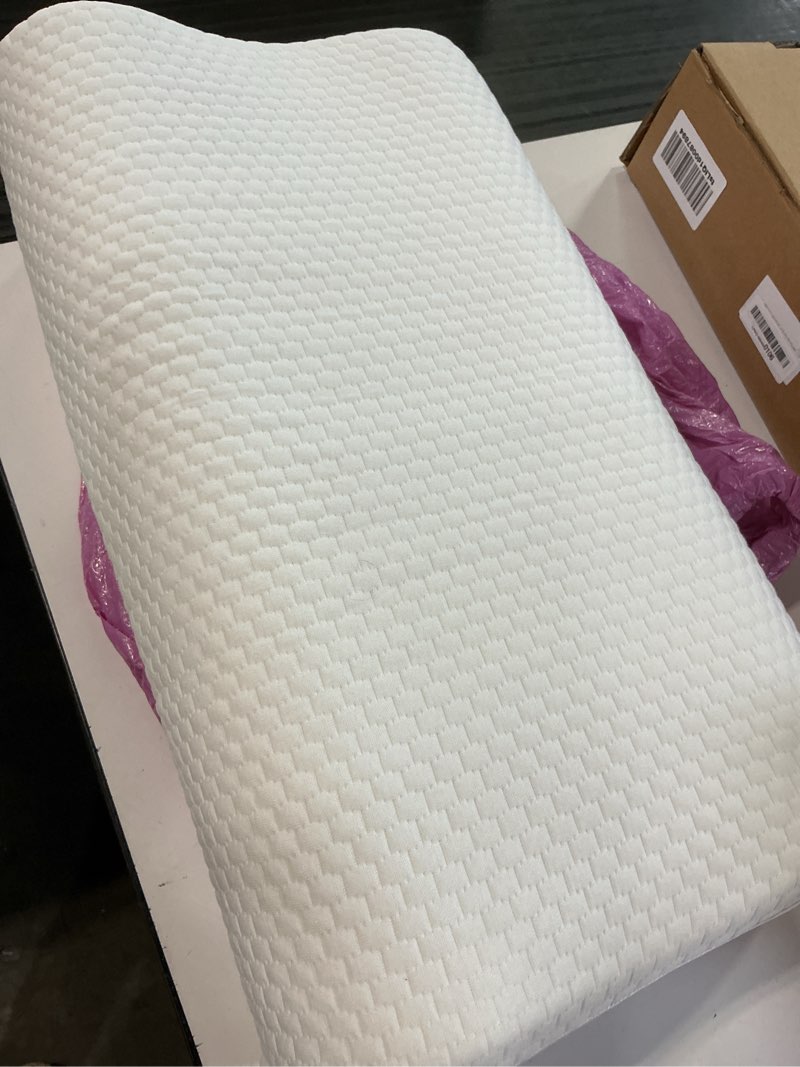 Condition photo showing Good Condition for uttu cervical pillow for neck pain relief, memory foam neck pillow for sleeping, adjustable orthopedic sandwich pillow, contour cooling for side back stomach sleeper, queen(23.6"×13.8"×5.2"/4.5") queen size