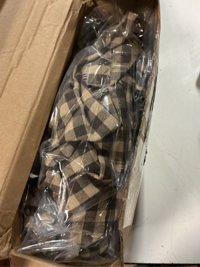 Condition photo showing Good Condition for smoothnovelty gingham plaid bed canopy with ruffles soft vintage style decorative tent for reading nook play area or adult bedroom circus tent canopy(blue)