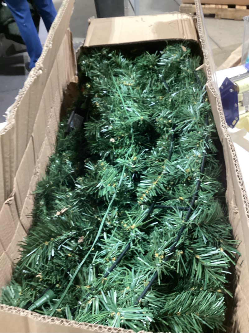 Condition photo showing Good Condition for 60in Large Christmas Wreath - HOYECHI Lighted Wreaths Holiday Decor, Outdoor Wreath with 300 Colorful LEDs, 930 PVC Tips, Metal Hook, 9 Functions, Timer, Power Plug-in, Remote Controls 60 Inch