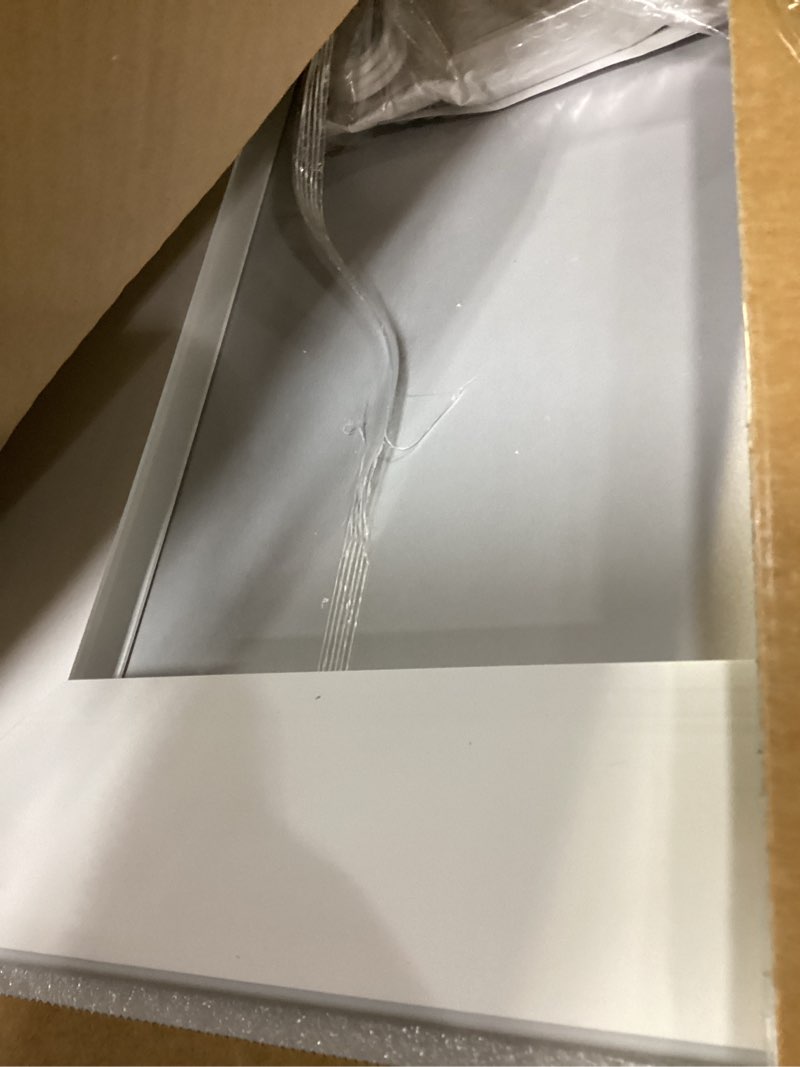 Condition photo showing Good Condition for 22x20 Inch Lighted Vanity Mirror, 3-Mode Touch Dimming LED Lighting, Large Makeup Mirror for Dressing Room, Tabletop or Wall-Mounted, White White 22"L x 20"W