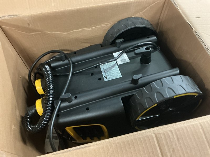 Condition photo showing As Is for mcculloch mc1385 deluxe canister steam cleaner, 2-hour runtime, chemical-free, 23 accessories: mop head, brushes & more - built for home, tile, carpet, furniture, & personal car detailing