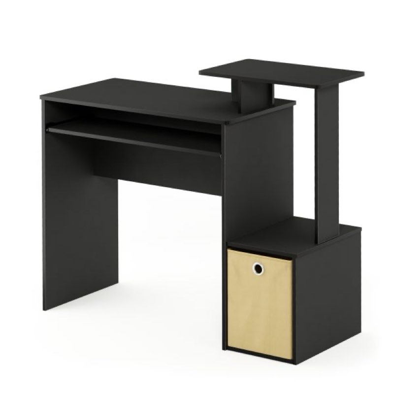 furinno econ multipurpose home office computer writing desk w/bin