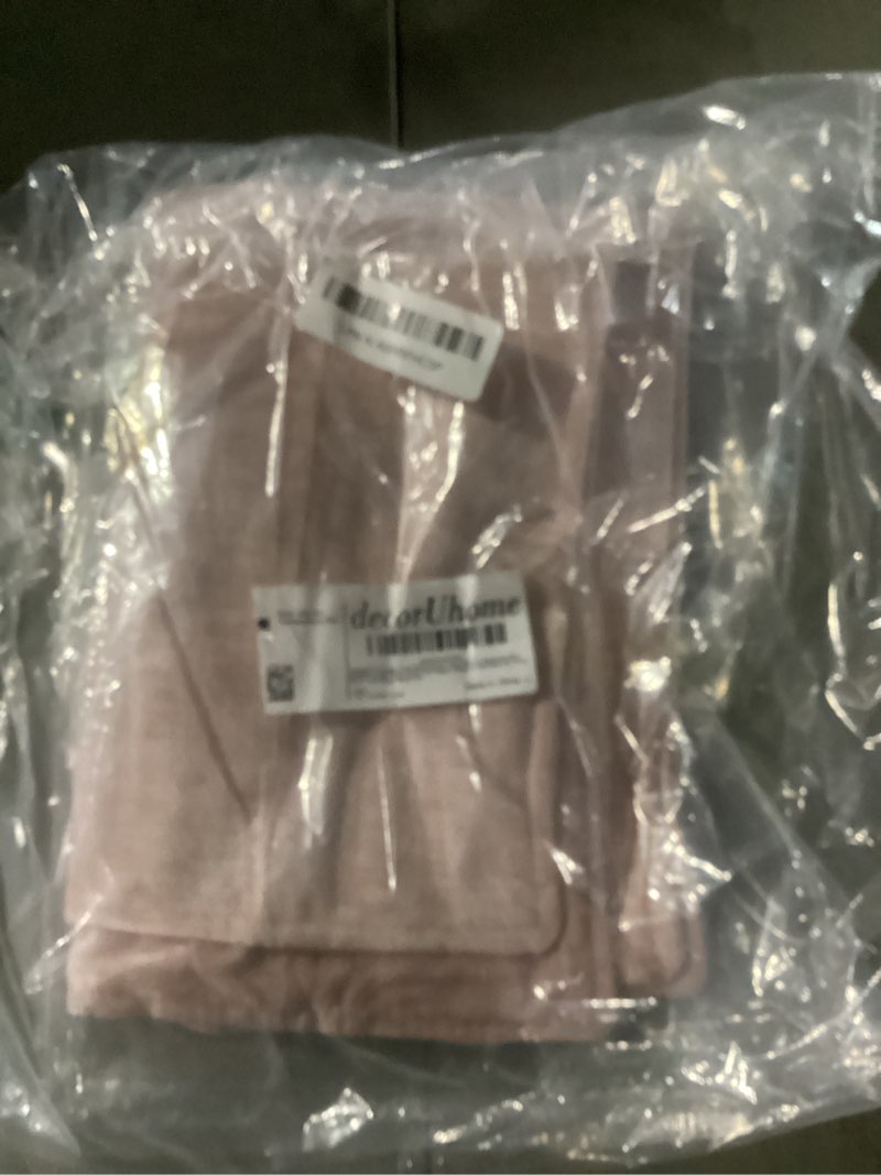 Condition photo showing Good Condition for decoruhome spring couch throw pillow covers 12x20 set of 2, decorative soft velvet neutral chenille lumbar pillow covers with elegant design for sofa bed living room home decor, blush pink blush pink 20" x 12" (pack of 2)