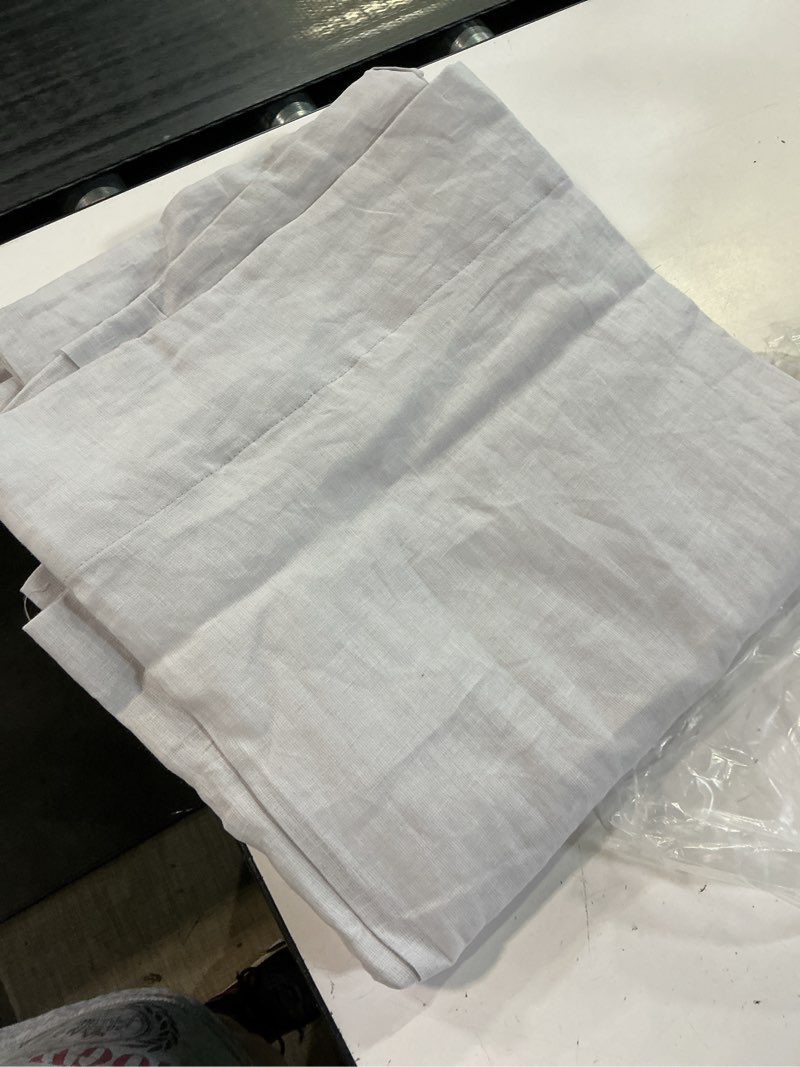 Condition photo showing Good Condition for european linen curtain - single panel, 48x108, cloud