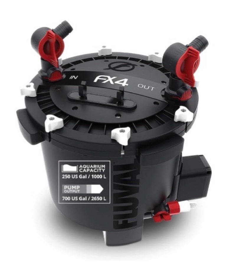 fluval fx4 high performance aquarium filter, canister filter for aquariums up to 250 gal.