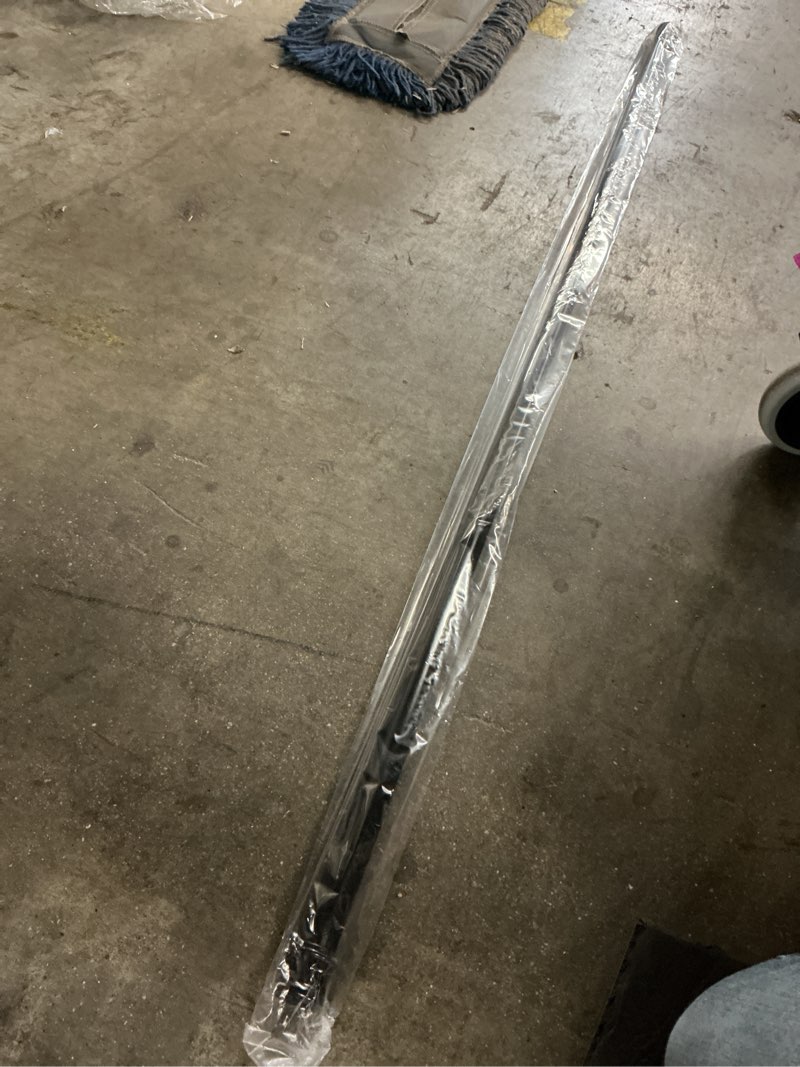 Condition photo showing New/Like New for Shower Curtain Rod 56-104 Inch, 1"Diameter Spring Long Adjustable Tension Curtain Rods for Bathroom Windows Closet No Drilling No Rust, Black Black A1. 56-104Inch, No Assembly