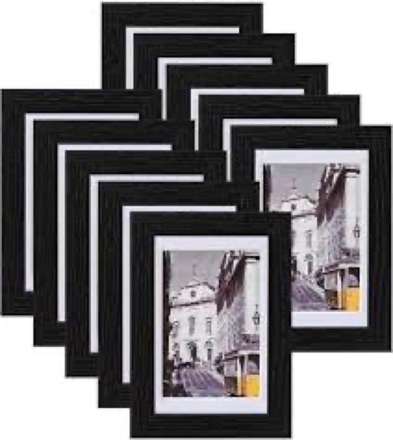eletecpro 3.5x5 Picture Frames Set of 10, Picture Frame Collage Wall Decor Display 3.5x5 Photo, Home Decor Gallery Frame for Table Top or Wall Mounting, Black 10 Pack Black 3.5x5