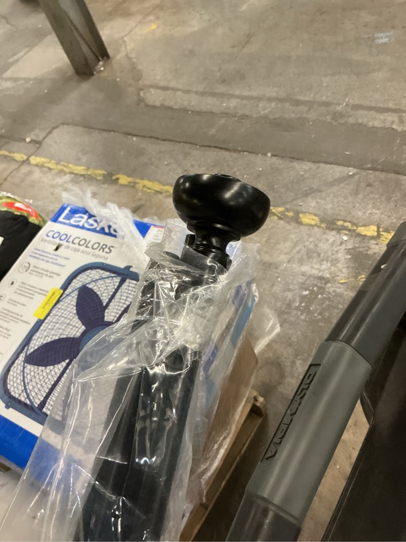 Condition photo showing As Is for mainstays ¾” cameron urn single curtain rod, 30-84”, black